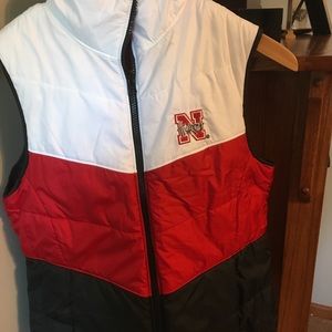 Reversible Nebraska puffer vest